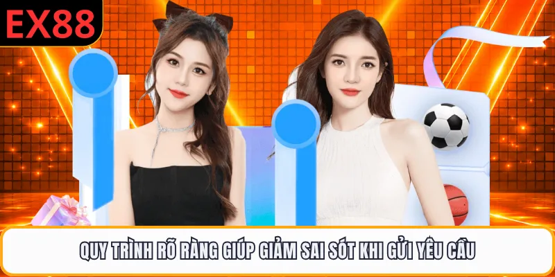 Quy trình rõ ràng giúp giảm sai sót khi gửi yêu cầu